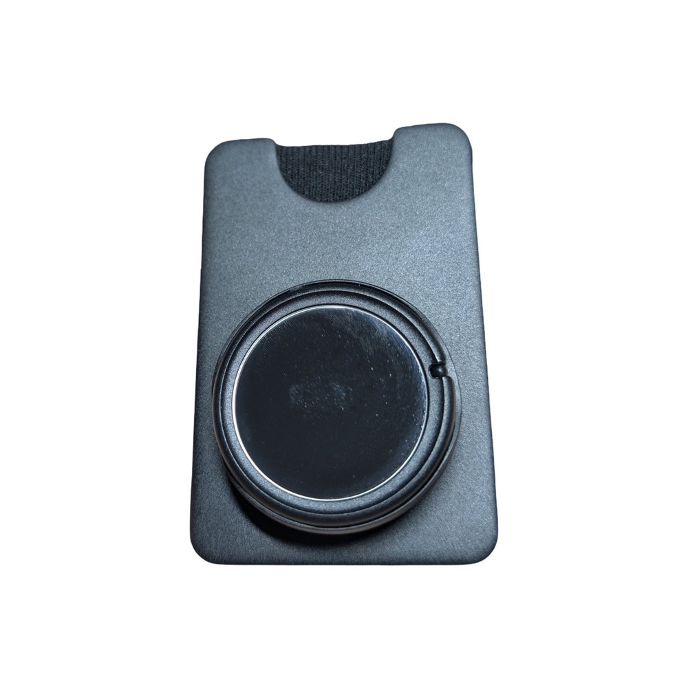 6-R PopSockets Magsafe Kick-out PopWallet Grip - Popmirror Top - Black Floral - Picture 4 of 6